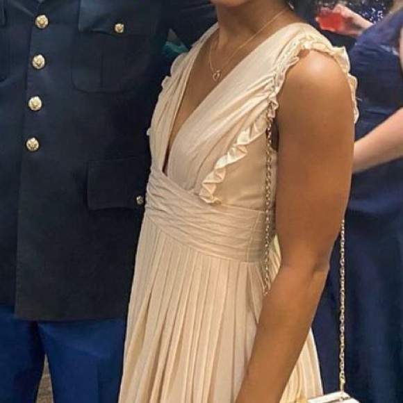 Ruffle Pleat Chiffon Gown - Picture 5 of 5